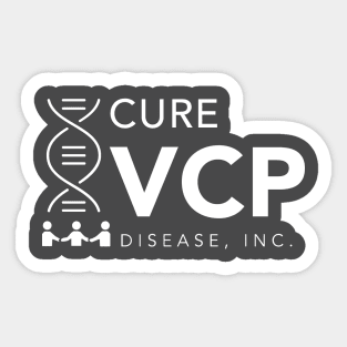 Refreshed Cure VCP Disease Logo - White Sticker